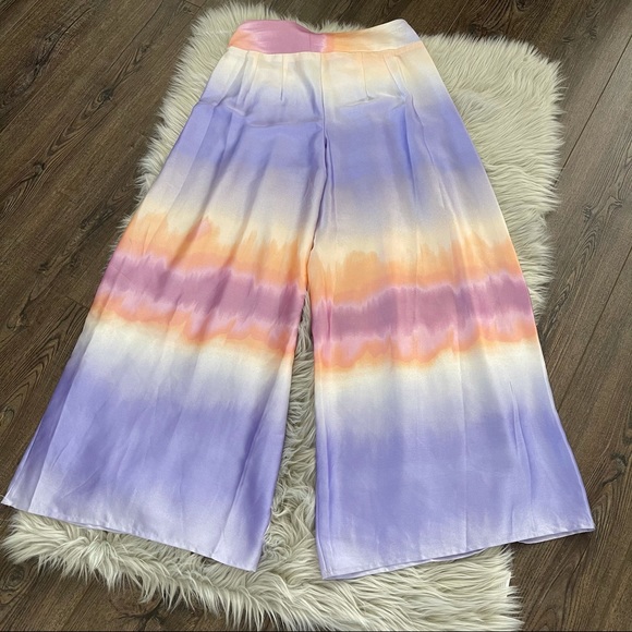 Coco Bianco Belted Pleated Palazzo Pant Ombré - Picture 4 of 7